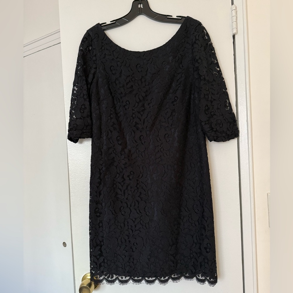 Shoshanna Elegant Black Lace Mini Dress